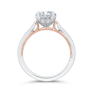 Plain Shank Round Diamond Engagement Ring CARIZZA CA0419E-37WP-1.50