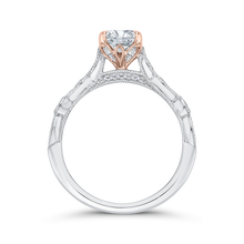 Load image into Gallery viewer, Semi-Mount Rose and White Gold Round Diamond Engagement Ring CARIZZA CA0431EH-37WP-1.00
