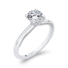 Load image into Gallery viewer, Semi-Mount Round Diamond Halo Engagement Ring CARIZZA CA0432E-37W-1.00

