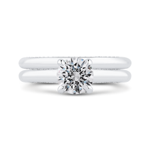 Load image into Gallery viewer, Semi-Mount Round Diamond Halo Engagement Ring CARIZZA CA0432E-37W-1.00
