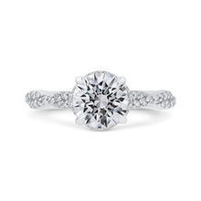 Load image into Gallery viewer, Crossover Shank Round Diamond  Engagement Ring CARIZZA CA0434EH-37W-1.50
