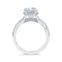 Load image into Gallery viewer, Crossover Shank Round Diamond  Engagement Ring CARIZZA CA0434EH-37W-1.50
