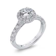 Load image into Gallery viewer, Semi-Mount Round Diamond Halo Engagement Ring CARIZZA CA0436EH-37W-1.00
