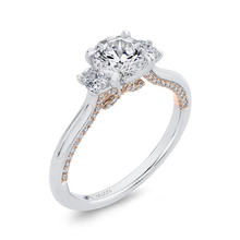 Load image into Gallery viewer, Plain Shank Three Stone Diamond Engagement Ring CARIZZA CA0437EH-37WP-1.00
