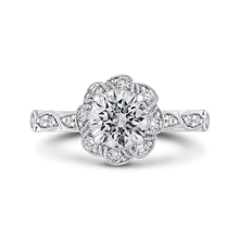 Load image into Gallery viewer, Semi-Mount Floral Halo Engagement Ring CARIZZA CA0439EH-37WP-1.00
