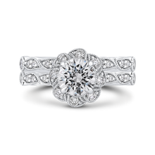 Load image into Gallery viewer, Semi-Mount Floral Halo Engagement Ring CARIZZA CA0439EH-37WP-1.00
