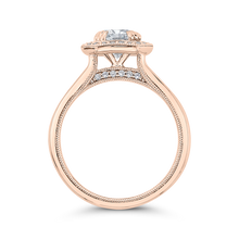 Load image into Gallery viewer, Euro Shank Semi-Mount Diamond Halo Engagement Ring CARIZZA CA0442E-37P-1.00

