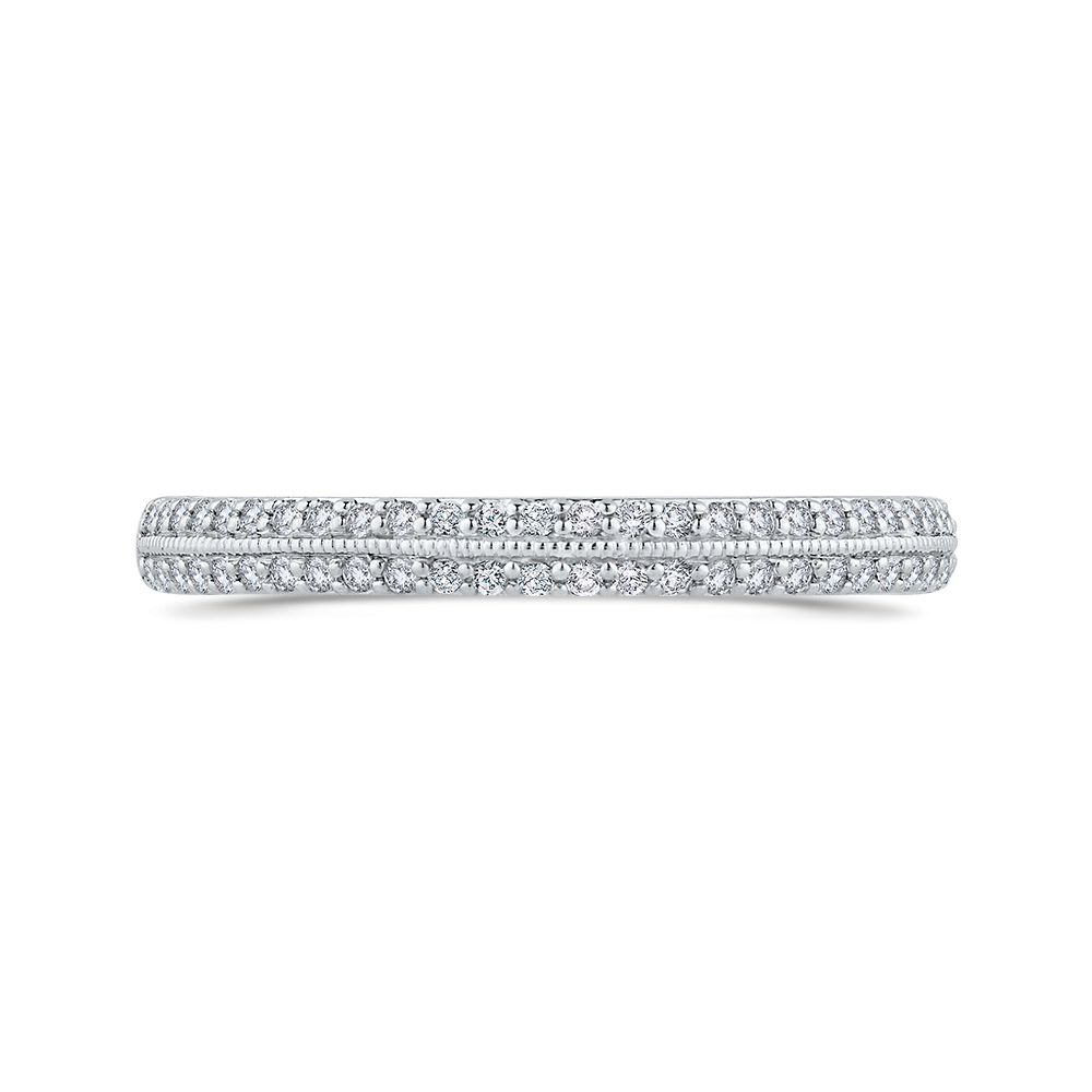 Cathedral Style Diamond Wedding Band CARIZZA CA0447BH-37WP-1.50