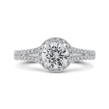 Load image into Gallery viewer, Split Shank Diamond Halo Engagement Ring CARIZZA CA0448EH-37W-1.00
