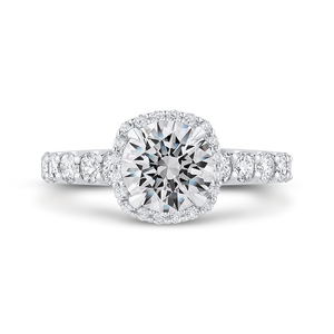 Round Diamond Halo Engagement Ring CARIZZA CA0452EH-37W-1.50