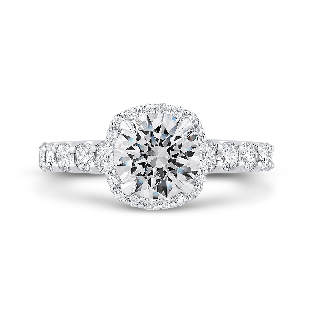 Round Diamond Halo Engagement Ring CARIZZA CA0452EH-37W-1.50