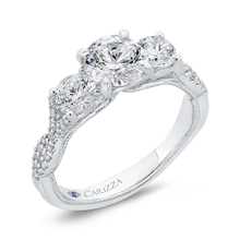 Load image into Gallery viewer, Semi-Mount Three Stone Engagement Ring CARIZZA CA0455EH-37W-1.00
