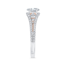 Load image into Gallery viewer, Split Shank Rose and White Gold Round Diamond Engagement Ring CARIZZA CA0460EH-37WP-1.00
