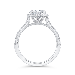 Semi-Mount Diamond Halo Engagement Ring CARIZZA CA0462EH-37W-2.00