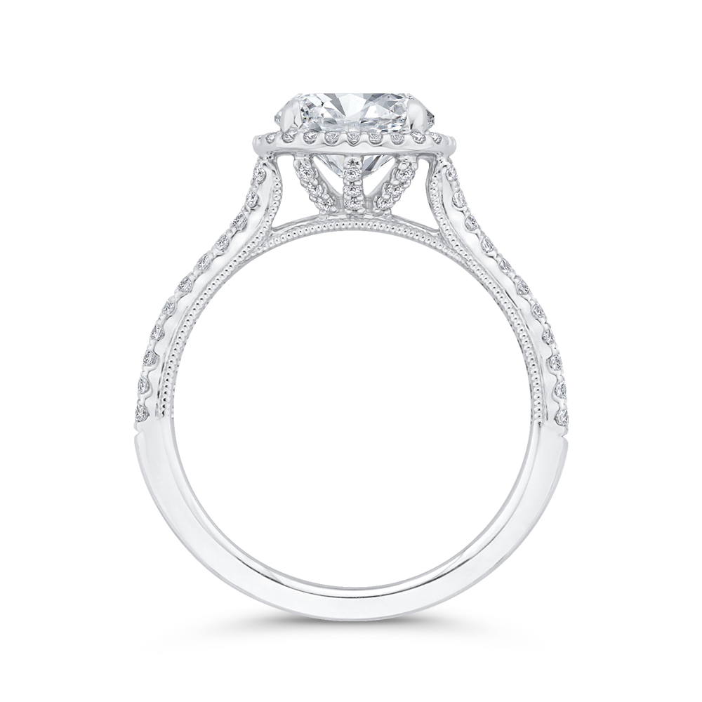 Semi-Mount Diamond Halo Engagement Ring CARIZZA CA0462EH-37W-2.00