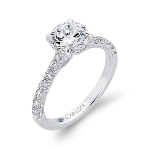 Semi-Mount Round Diamond Engagement Ring CARIZZA CA0464EH-37W-1.50