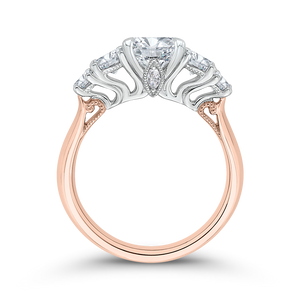 Semi-Mount Rose and White Gold Engagement Ring CARIZZA CA0465E-37PW-1.50