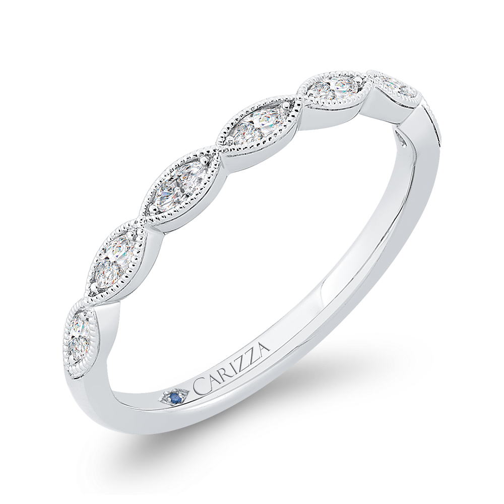 Ribbon Diamond Wedding Band CARIZZA CA0466B-37W-1.50