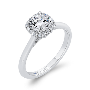 Plain Shank Diamond Engagement Ring CARIZZA CA0469E-37W-1.00