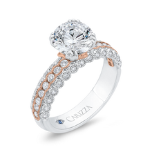 Load image into Gallery viewer, Three Row Shank Semi-mount Diamond Engagement Ring CARIZZA CA0475EH-37WP-1.50
