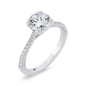 Semi-Mount Round Diamond Engagement Ring CARIZZA CA0478EH-37W-1.50