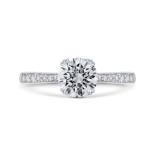 Load image into Gallery viewer, Euro Shank Semi-Mount Round Diamond Engagement Ring CARIZZA CA0489EH-37W-1.00

