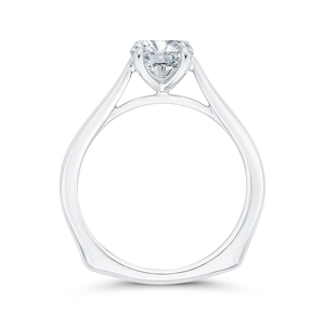Solitaire Semi-Mount Round Diamond Engagement Ring CARIZZA CA0497E-W-1.00