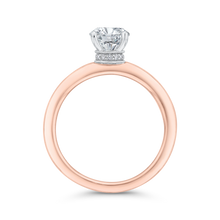 Load image into Gallery viewer, Rose and White Gold Semi-Mount Round Diamond Engagement Ring CARIZZA CA0499E-37PW-1.00
