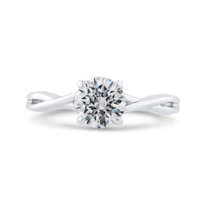 Crossover Shank Solitaire Engagement Ring CARIZZA CA0511E-W-1.00