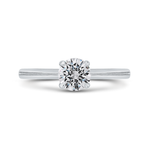Solitaire Semi-Mount Round Diamond Engagement Ring CARIZZA CA0512E-W-1.00