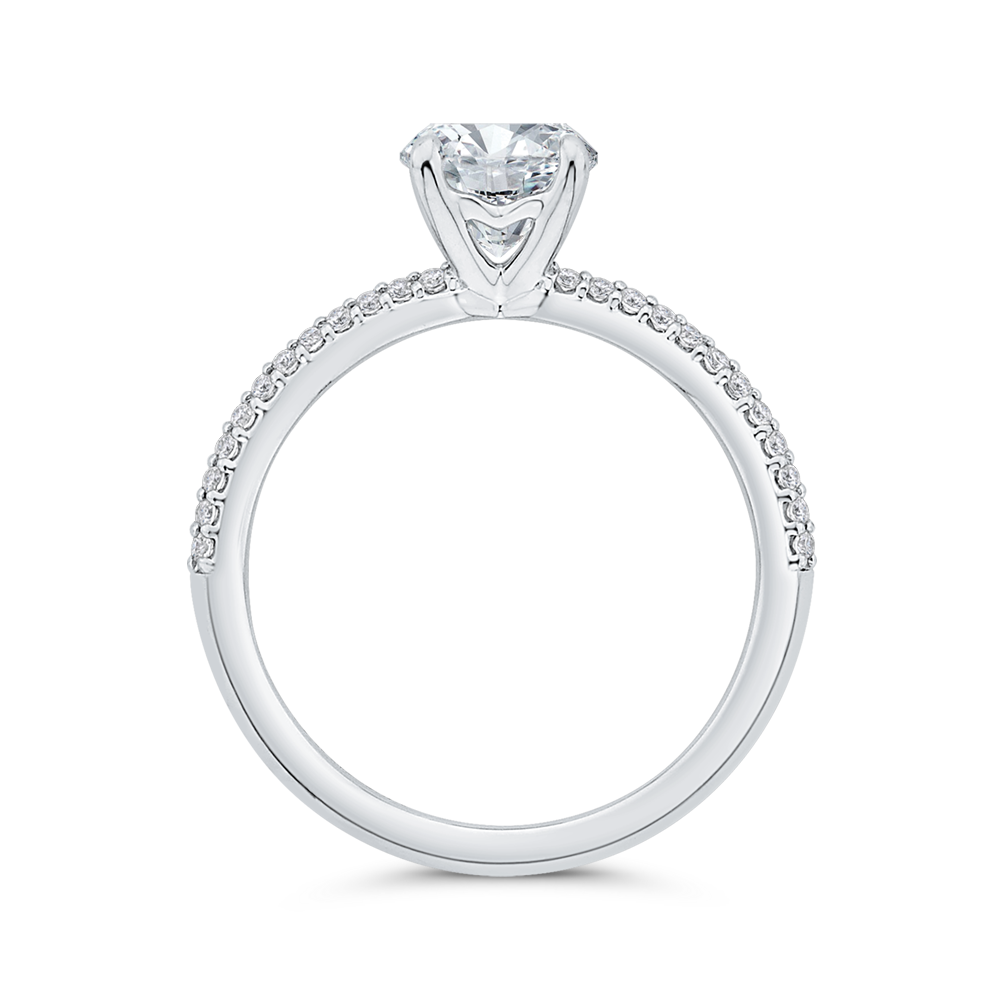 Semi-Mount Round Diamond Engagement Ring CARIZZA CA0518EH-37W-1.00