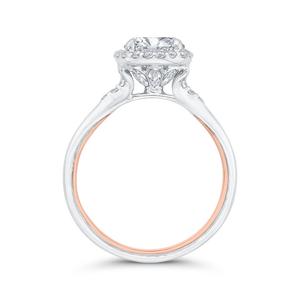 Semi-Mount Diamond Halo Engagement Ring CARIZZA CA0522E-37WP-1.50