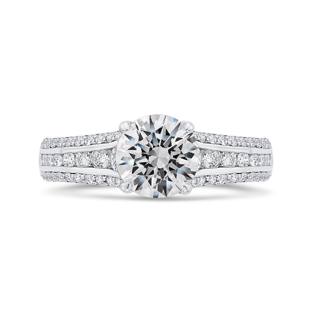 Three Row Diamond Engagement Ring CARIZZA CA0536EH-37W-1.50