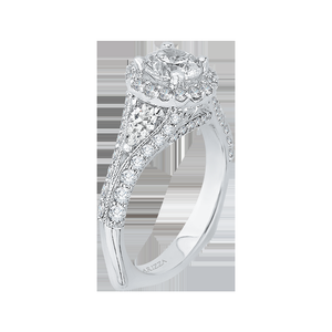 Split Shank Pear Diamond Engagement Ring CARIZZA CAA0041E-37W