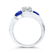 Load image into Gallery viewer, Sapphire White Gold Pear Diamond Engagement Ring CARIZZA CAA0065E-S37W

