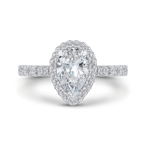Pear Diamond Halo Engagement Ring CARIZZA CAA0428EH-37W-1.10