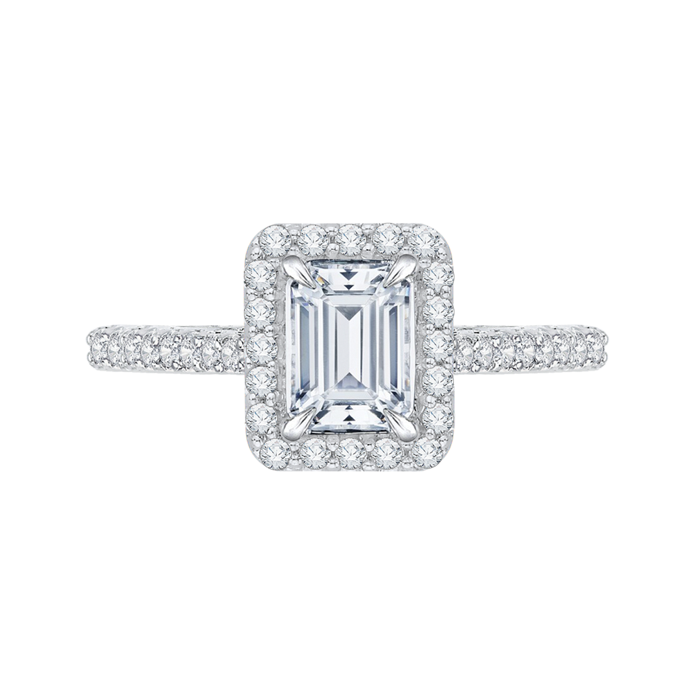 Emerald Diamond Engagement Ring CARIZZA CAE0034E-37W