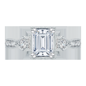 Emerald Diamond Engagement Ring CARIZZA CAE0046E-37W