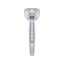 Load image into Gallery viewer, Sapphire Gemstone Emerald Cut Diamond Engagement Ring CARIZZA CAE0046E-S37W
