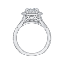 Load image into Gallery viewer, Emrald Cut Diamond Split Shank Engagement Ring CARIZZA CAE0080E-37W
