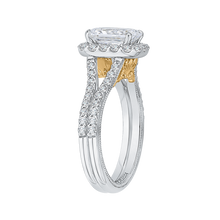 Load image into Gallery viewer, Two Tone 14K Gold Halo Diamond Engagement Ring CARIZZA CAE0193EH-37WY-1.50
