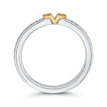 Load image into Gallery viewer, Yellow and White Gold Round Diamond Wedding Band CARIZZA CAE0250BQ-37WY-2.00
