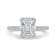 Load image into Gallery viewer, Emerald Cut Diamond Halo Engagement Ring CARIZZA CAE0262EH-37W-1.00
