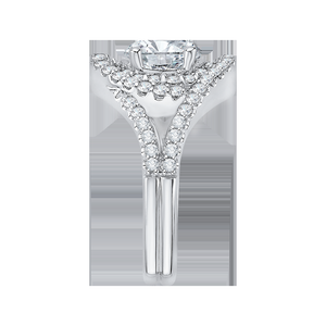 Split Shank Oval Diamond Engagement Ring CARIZZA CAO0057E-37W