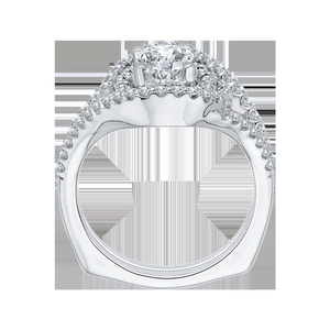 Split Shank Oval Diamond Engagement Ring CARIZZA CAO0057E-37W