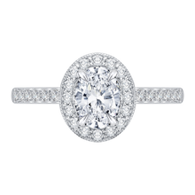Load image into Gallery viewer, Euro Shank Oval Diamond Engagement Ring CARIZZA CAO0058E-37W
