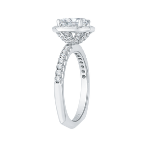 Euro Shank Oval Diamond Engagement Ring CARIZZA CAO0058E-37W