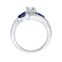 Load image into Gallery viewer, Sapphire Oval Diamond Engagement Ring CARIZZA CAO0065E-S37W
