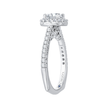 Load image into Gallery viewer, Oval Diamond Halo Engagement Ring CARIZZA CAO0085E-37W
