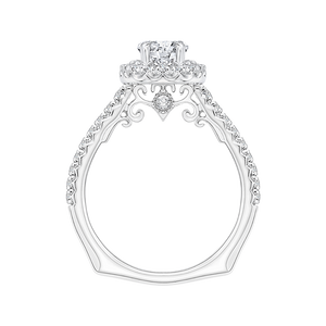 Oval Diamond Halo Engagement Ring CARIZZA CAO0085E-37W